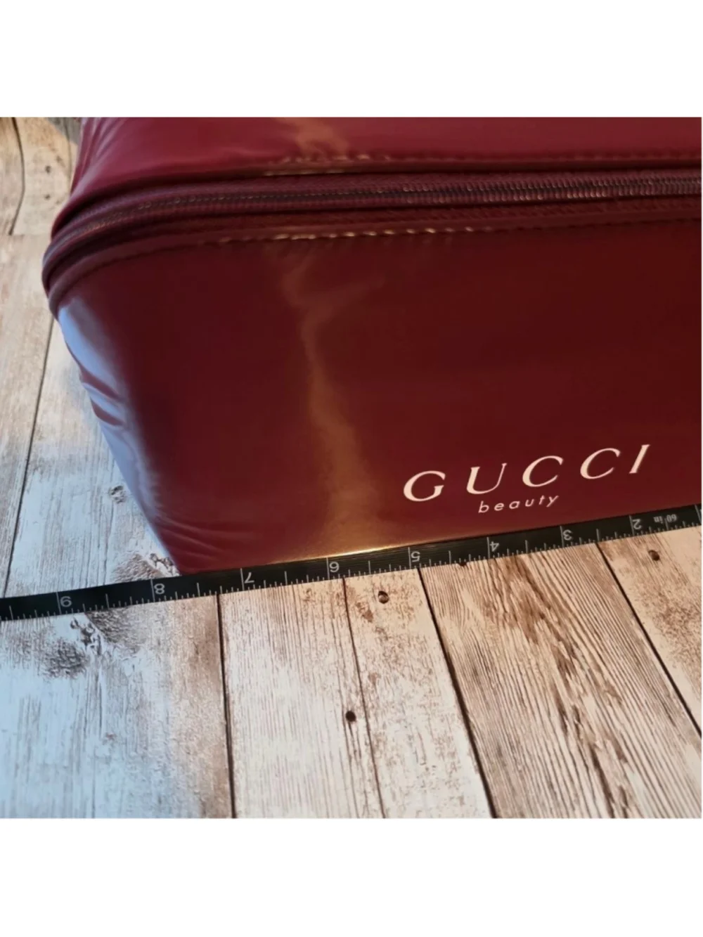 Gucci Burgundy Beauty Cosmetic Bag NWOT